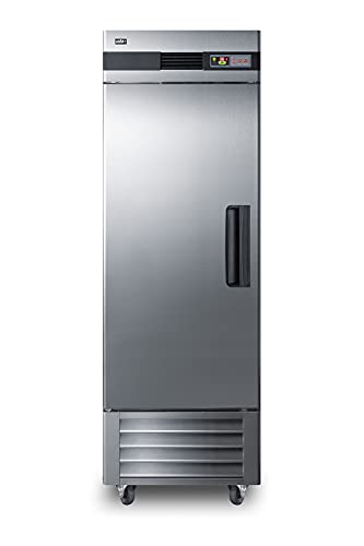 Summit 23 cu.ft. Refrigerator, 28” Wide, Reach-in Refrigerator, Stainless Steel - SCRR232LH (Left Handed Door Swing)
