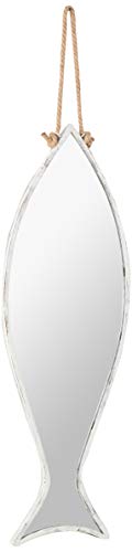 VERTICAL FISH MIRROR WITH ROPE HANGER