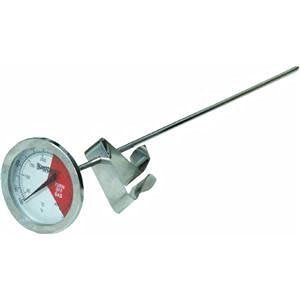 Bayou Classic 5025 12-in Stainless Fry Thermometer - High Accuracy, Large Display, Grill Thermometer