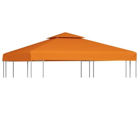 vidaXL 10'x10' Gazebo Canopy Replacement Cover 9.14 oz/yd² with PVC Coating and Grommet Rings, Durable Material with Reinforced Corners, in Vibrant Orange