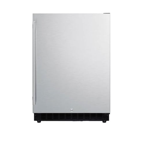 Summit 24" Built-In Refrigerator, 4.8 cu.ft., ADA Compliant, Stainless Steel - AL54 (Right Hand Door)