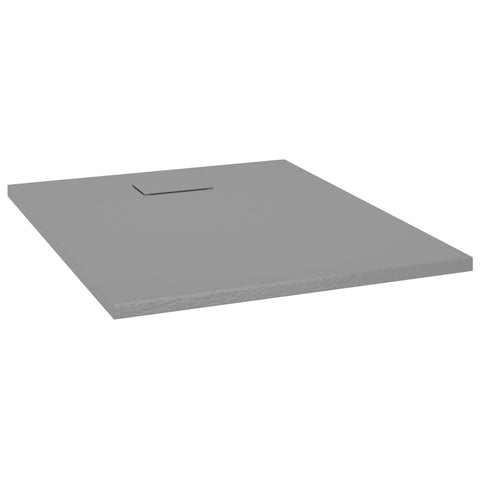 'vidaXL Shower Base Tray SMC- Modern Low-Profile Design - Durable, Reinforced, Skid-, Easy-to-Clean - Gray, 39.4"x31.5"x1"