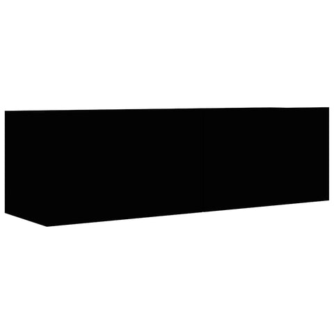 vidaXL TV Cabinet Black 39.4"x11.8"x11.8" Chipboard
