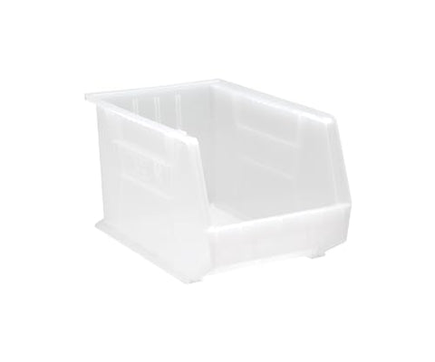 QUANTUM STORAGE SYSTEMS QUS260CL Ultra Stack & Hang Heavy Duty Part Organizer Clear Bins 18" L x 11" W x 10" H 4 Pack
