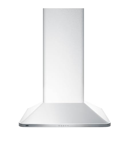 Summit 24” Wall-Mounted Range Hood, Low Pyramid Shape, Ducted or Ductless Installation, Stainless Steel- SEH3624SS
