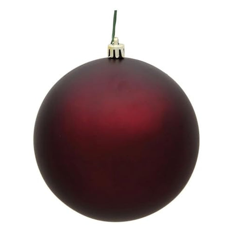 Vickerman 3" Plastic Ball Ornaments in Matte Burgundy Red (Set of 32)