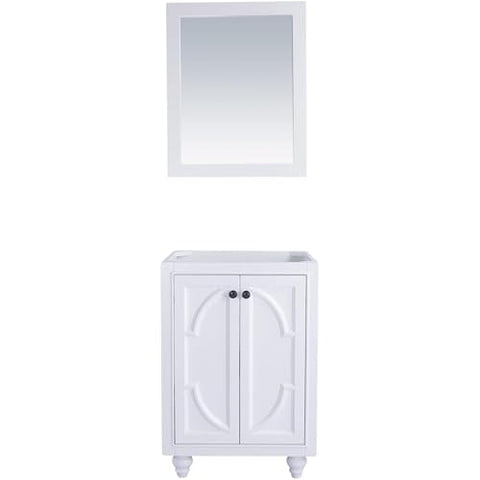 Oakestry Odyssey Contemporary Bathroom Vanity Cabinet with Soft-Close Doors & Dovetail Drawer, Solid Oak Wood, Classic White (Sink Not Included)