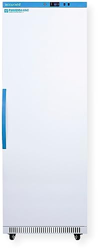 Accucold ARS18PV456 Upright Vaccine Refrigerator; 18 cu.ft Capacity; Automatic Defrost; Purpose-built for Pharmacy, Medication, and Vaccine Applications; Adjustable Temperature; Interior Light