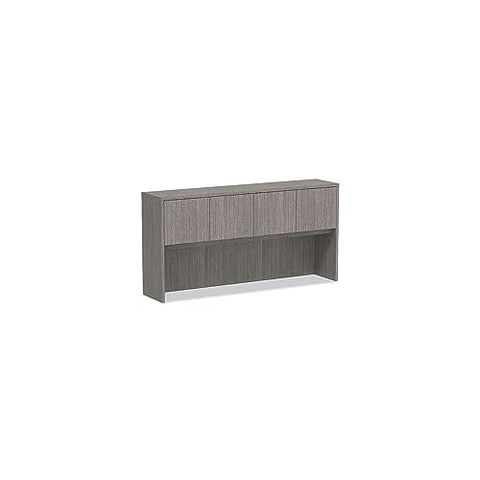 Alera Valencia Series Hutch with Doors 4 Compartments 70.63w x 15d x 35.38h Gray