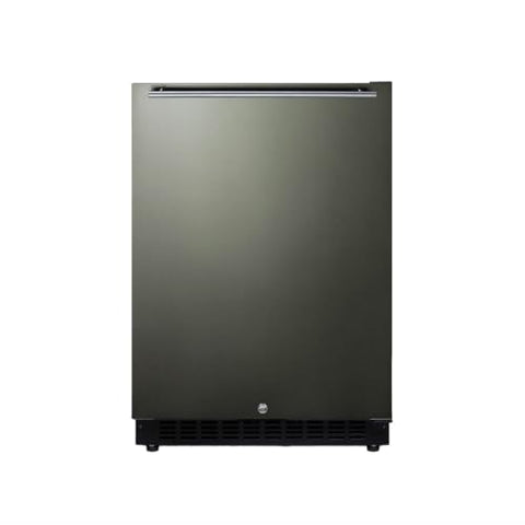 Summit 24" Built-In Refrigerator, 4.8 cu.ft., ADA Compliant, Undercounter, Black, Stainless Steel - AL54KSHHLHD (Left Handed Door Swing)