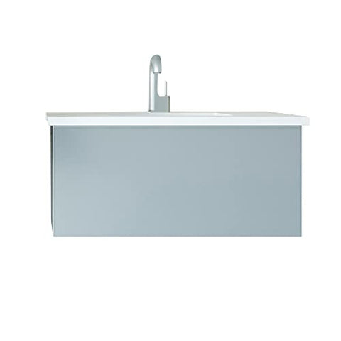 Laviva Vitri 36 - Fossil Grey Cabinet Matte White Viva Stone Solid Surface Countertop
