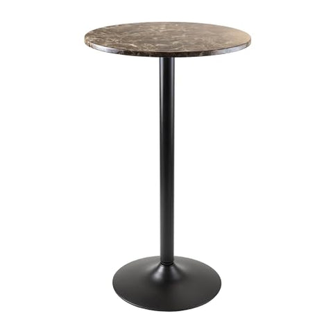 Winsome Cora Dining, Black/Faux Marble