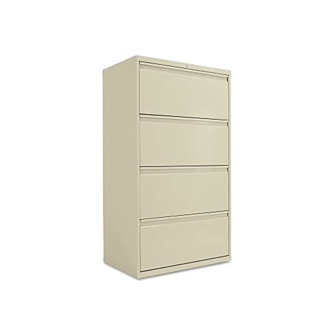 Lateral File 4 Legal/Letter-Size File Drawers Putty 30 inch x 18.63 inch x 52.5 inch