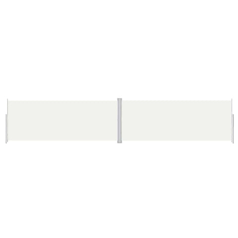 vidaXL Retractable Side Awning â€“ Cream Patio, Balcony, Garden Windscreen 78.7" H x 393.7" W â€“ Adjustable Privacy Screen, UV/Tear/Water Resistant Polyester Fabric