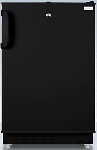 Summit Appliance ADA302BRFZ Built-in Undercounter ADA Compliant Refrigerator-Freezer in Black, Designed for General Purpose Storage, Manual Defrost with Glass Shelves, Front Lock and Door Storage