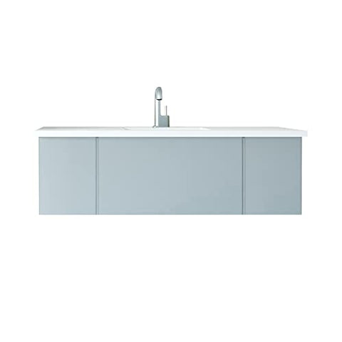 Laviva Vitri 54 - Fossil Grey Cabinet Matte White Viva Stone Solid Surface Countertop