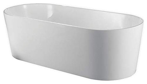 Kube Ovale 63'' White Free Standing Bathtub