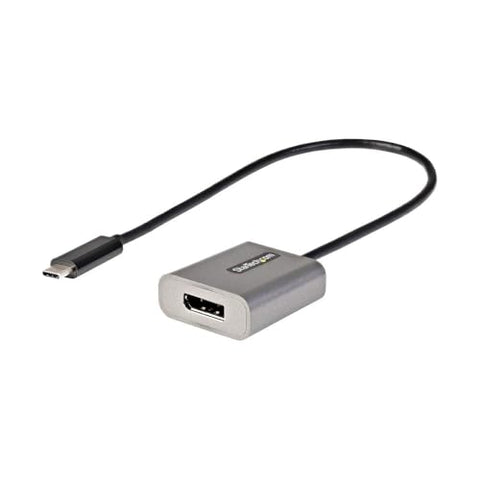 StarTech.com USB C to DisplayPort Adapter, 8K/4K 60Hz USB-C to DisplayPort 1.4 Dongle, USB Type-C to DP Monitor Video Converter, Works w/TB3 - 12" Attached Cable, Upgraded Version of CDP2DP (CDP2DPEC)