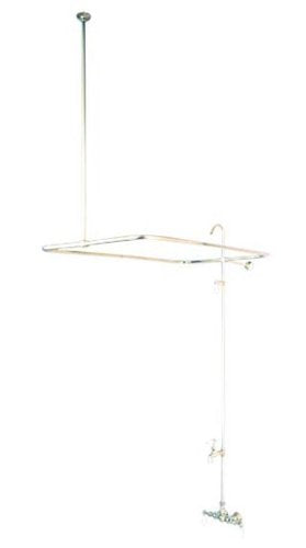 Elements of Design DT0618PL St. Louis Clawfoot Tub Filler and Shower System, Satin Nickel