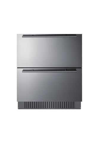 Summit 27” Two Drawer Refrigerator, Outdoor Drawer Refrigerator, ADA Compliant, 4.83 cu.ft. Capacity, Stainless Steel, Panel Ready Capable*- SPR275OS2DCSSADA (*Panels not included)