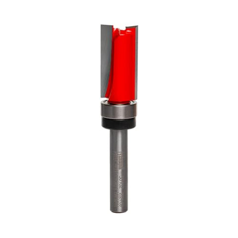 Freud 1/2" Top Bearing Flush Trim Router Bit with Tico Hi-Density Carbide for Maximum Performance - Ideal for Template & Pattern Routing, 1/2" Diameter, 1/4" Shank, 1" Height, 2 Cutters - 50-102