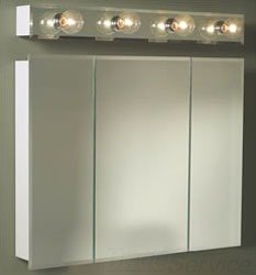 Tri-View Surface Mount Medicine Cabinet Size: 28.25" H x 30" W
