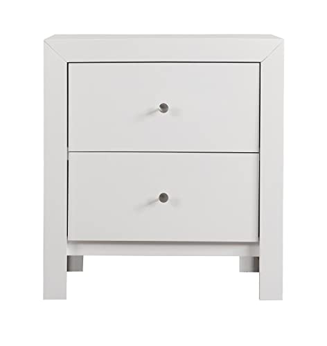 Baxton Studio Claude French Industrial Silver Metal 3-Drawer Nightstand