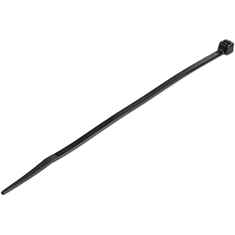 StarTech 1000-Pack 6"(15cm) Cable Ties - 1/8"(3.6mm) Wide, 1-3/8"(39mm) Bundle Diameter, 40lb(18kg) Tensile Strength, Nylon Self Locking Zip Ties with Curved Tip, UL Listed, Black - TAA