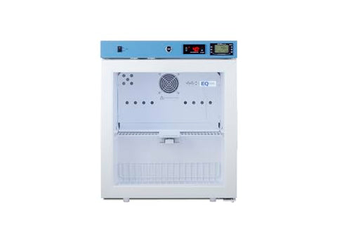 EQTemp ACR162GNSF456 19 Inch Wide Compact Healthcare Refrigerator 1.58 cu.ft Certified to NSF/ANSI 456 Vaccine Storage Standard (Right Hand Door Glass Door)