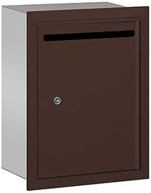 Salsbury Letter Box 2245ZP - 15"W x 6-3/4"D x 19"H Standard, Recessed Mounted, Bronze Private Access