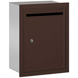 Salsbury Letter Box 2245ZP - 15&#34;W x 6-3/4&#34;D x 19&#34;H Standard, Recessed Mounted, Bronze Private Access