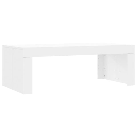 vidaXL Modern White Coffee Table Engineered Wood | Convenient Size for Living Room/Office | Smooth Moisture- Surface | Easy Clean & Assembly