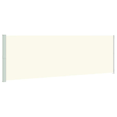 vidaXL Retractable Awning, Patio Retractable Side Screen Awning, Outdoor Sun Shade Privacy Screen Divider for Garden Pool Terrace, 78.7"x236.2" Cream