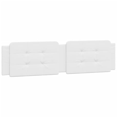 vidaXL White Faux Leather Headboard Cushion - 76" Hanging Upholstered Pillow for Bedroom Comfort and Elegance