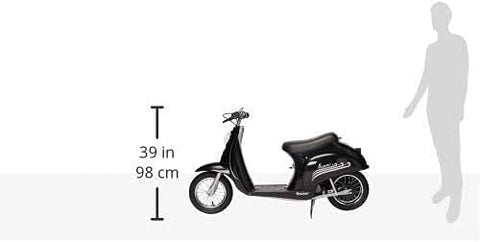 Razor Pocket Mod Miniature Euro-Style Electric Scooter for Ages 13+, Vintage-Inspired Design, Up to 40 Minutes Ride Time