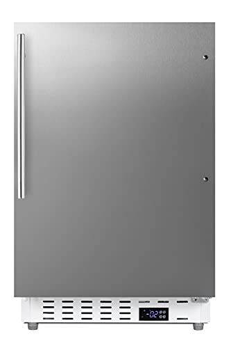 Summit Appliance ALFZ36SSHV 20" Wide Built-In All-Freezer, ADA Compliant, ADjustable Thermostat, Built-In Capable, Temperature Alarms, 3" Thick Door, 2.68 cu.ft Capacity, Manual Defrost