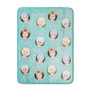 The Golden Girls Character Faces Fleece Throw Blanket | Soft Cover for Sofa, Bed | 45 x 60 Inches