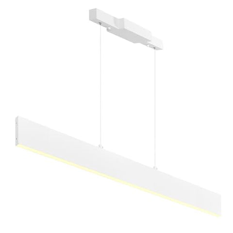 CWI Lighting Krista 36-Inch Integrated LED Linear Chandelier, Satin White Finish for Dining Rooms, Living Rooms, and Pool Tables