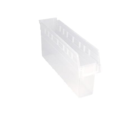 Quantum Storage Systems QSB805CL Store-MAX Part Organizer Clear Bins 24" L x 5" W x 8" H 16 Pack