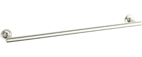 KOHLER 14436-SN Purist 24" Towel Bar for Bathroom Wall, Wall-Mount Towel Rack, Bathroom Towel Holder, Vibrant Polished Nickel