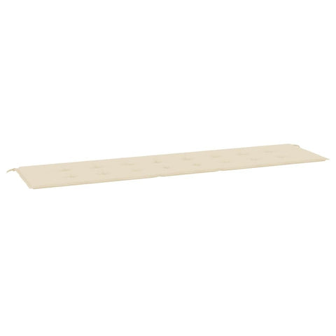vidaXL Outdoor Oxford Fabric Garden Bench Cushion - Beige - 78.7"x19.7"x1.2", Foam Fiber Filling, for Patio Seating Comfort