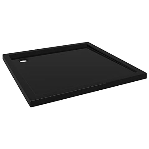 vidaXL Square ABS Shower Base Tray in Black