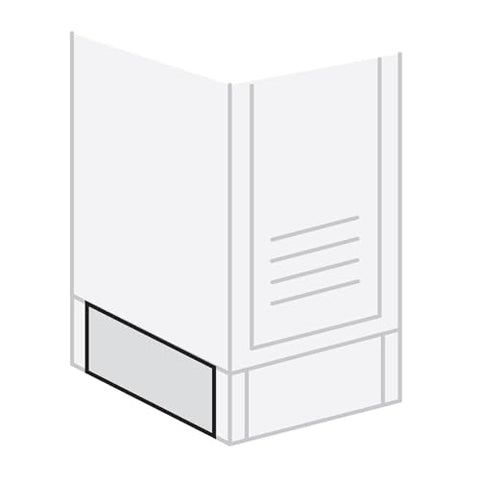 Salsbury Industries End Base - for 21 Inch Deep Lockers - Gray