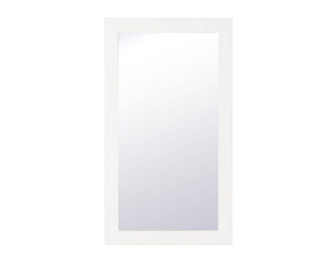 Elegant Decor Aqua 32" x 18" Wood Frame Bathroom Mirror in White