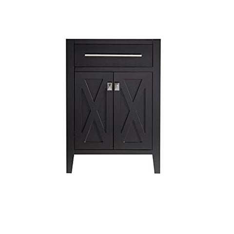 Wimbledon, 24, Espresso Cabinet Black Wood Counter