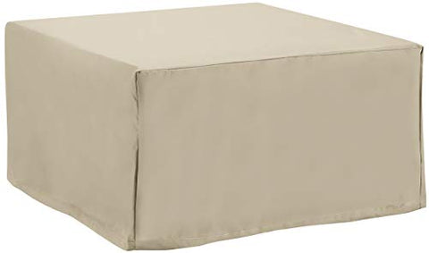 Crosley Furniture Patio Furniture Covers, Waterproof Square Ottoman and Outdoor Table Cover, Tan