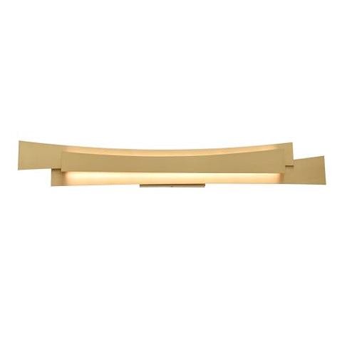 CWI Lighting 36'' Modern Brass LED Vanity Light for Bathroom, Powder Room, Hallway – Integrated LED, No Bulb Required – BACL Certified with 3-Year Warranty