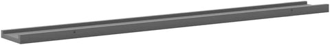vidaXL Durable Wall-Mounted Shelves in Modern Gray - Set of 4 - Easy to Clean - Ideal for Decorative Items & Books - 39.4"x3.5"x1.2"