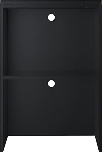 Summit Appliance CWH2 25" Wide Casework Hutch, Black; Cord Cuouts; Compatible with SCM1000SS, SCM853, SM1102WH, SM902BL, or SM903BSA Microwaves; Ships Fully Assembled