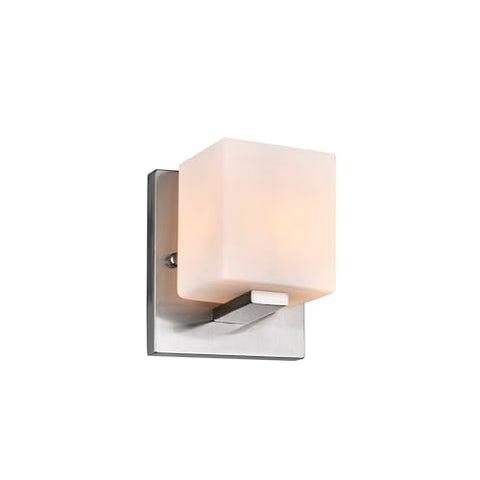 CWI Lighting 6'' 1-Light Bathroom Sconce with Satin Nickel Finish for Bathroom, Bedroom, Living Room – G9 LED Compatible – Minimalist Design with Versatile Appeal